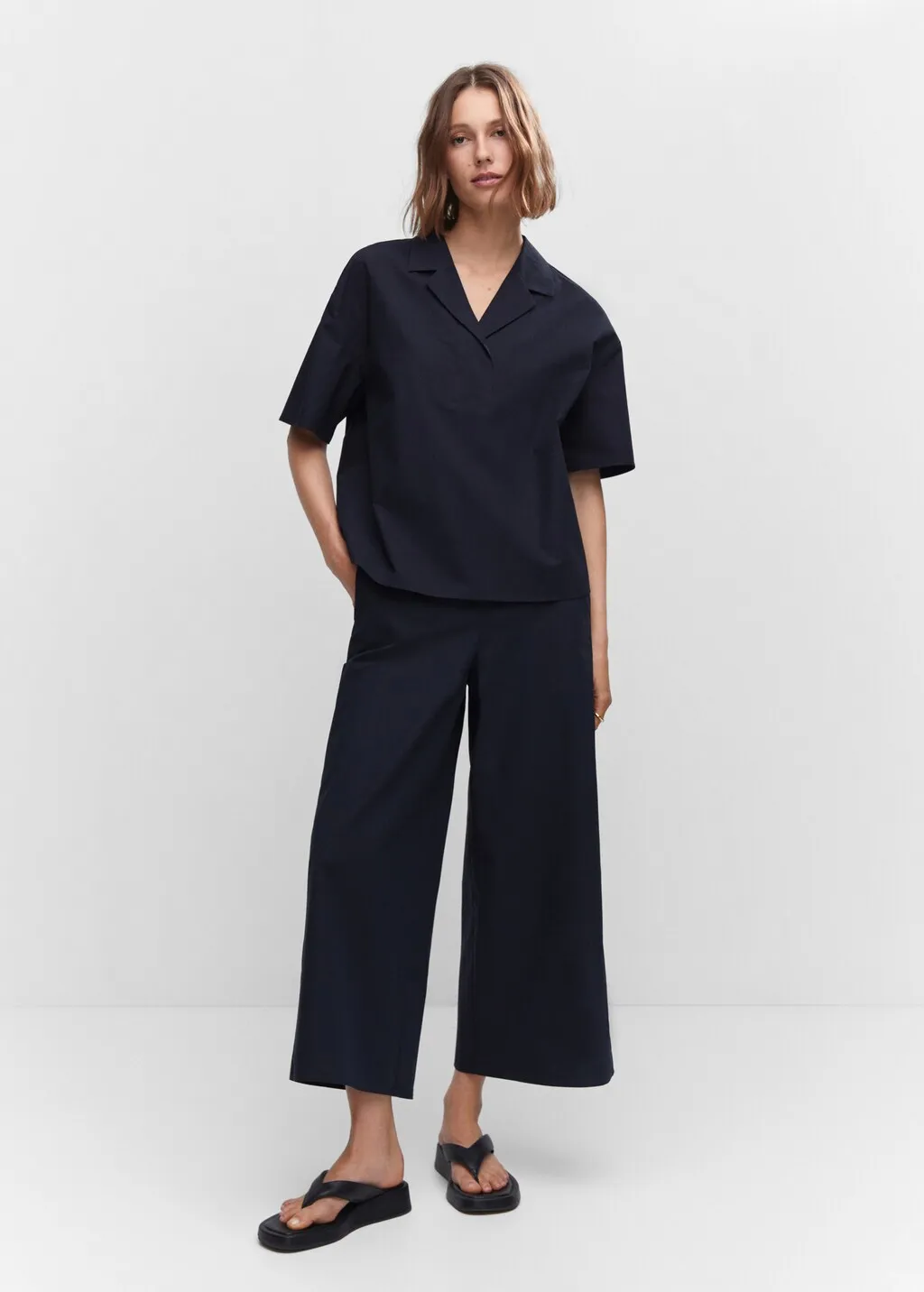 Pantaloni culotte cotone
