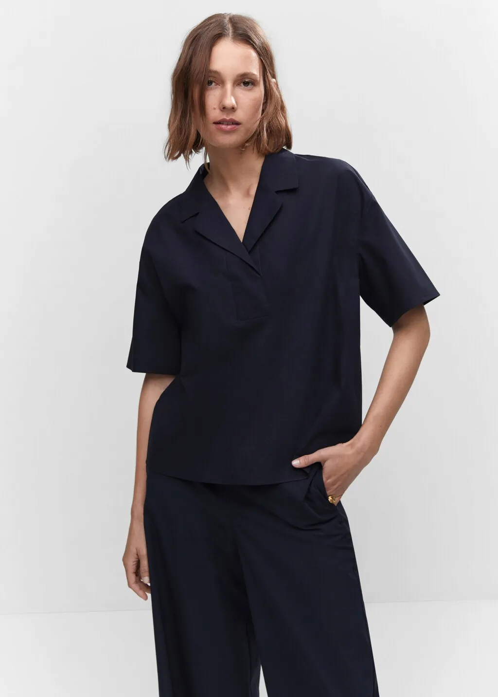Pantaloni culotte cotone