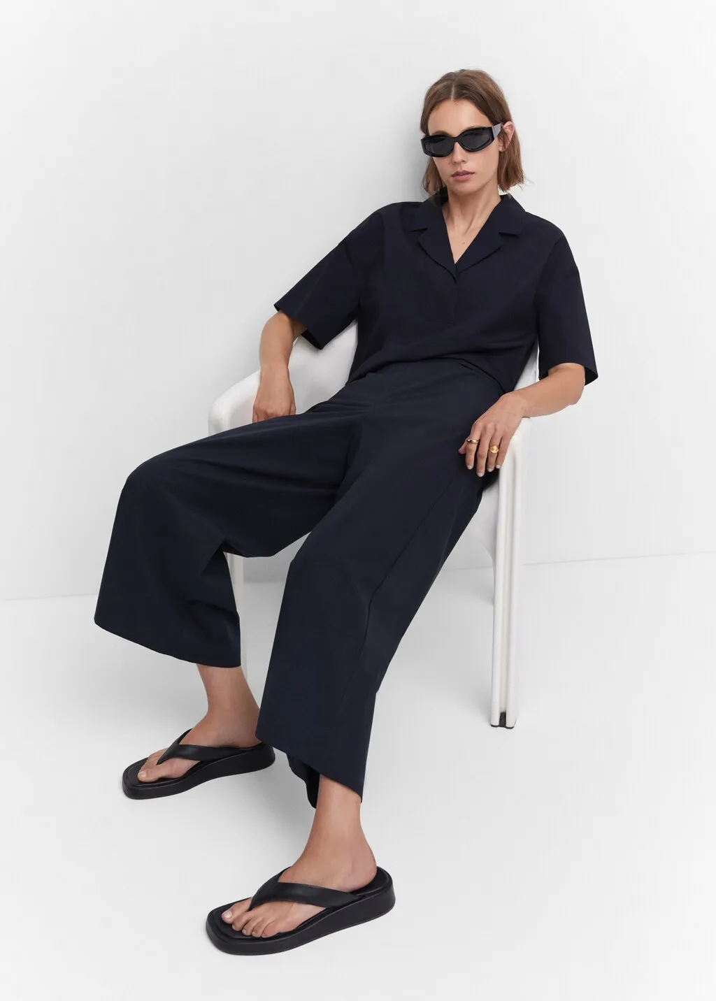Pantaloni culotte cotone