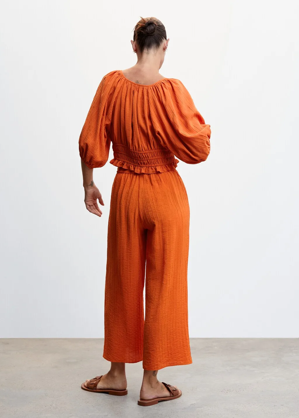 Pantaloni culotte texture