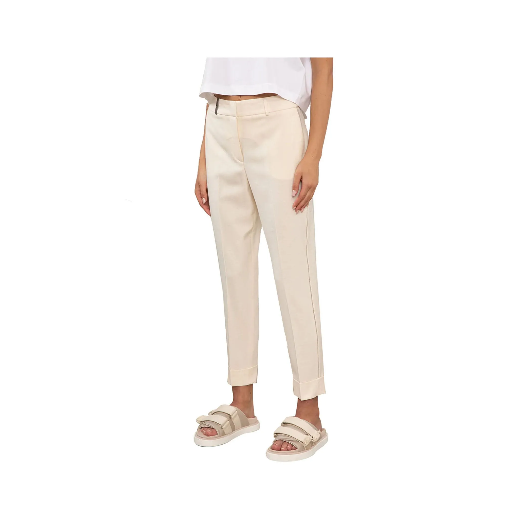 Pantaloni Donna con strass laterali