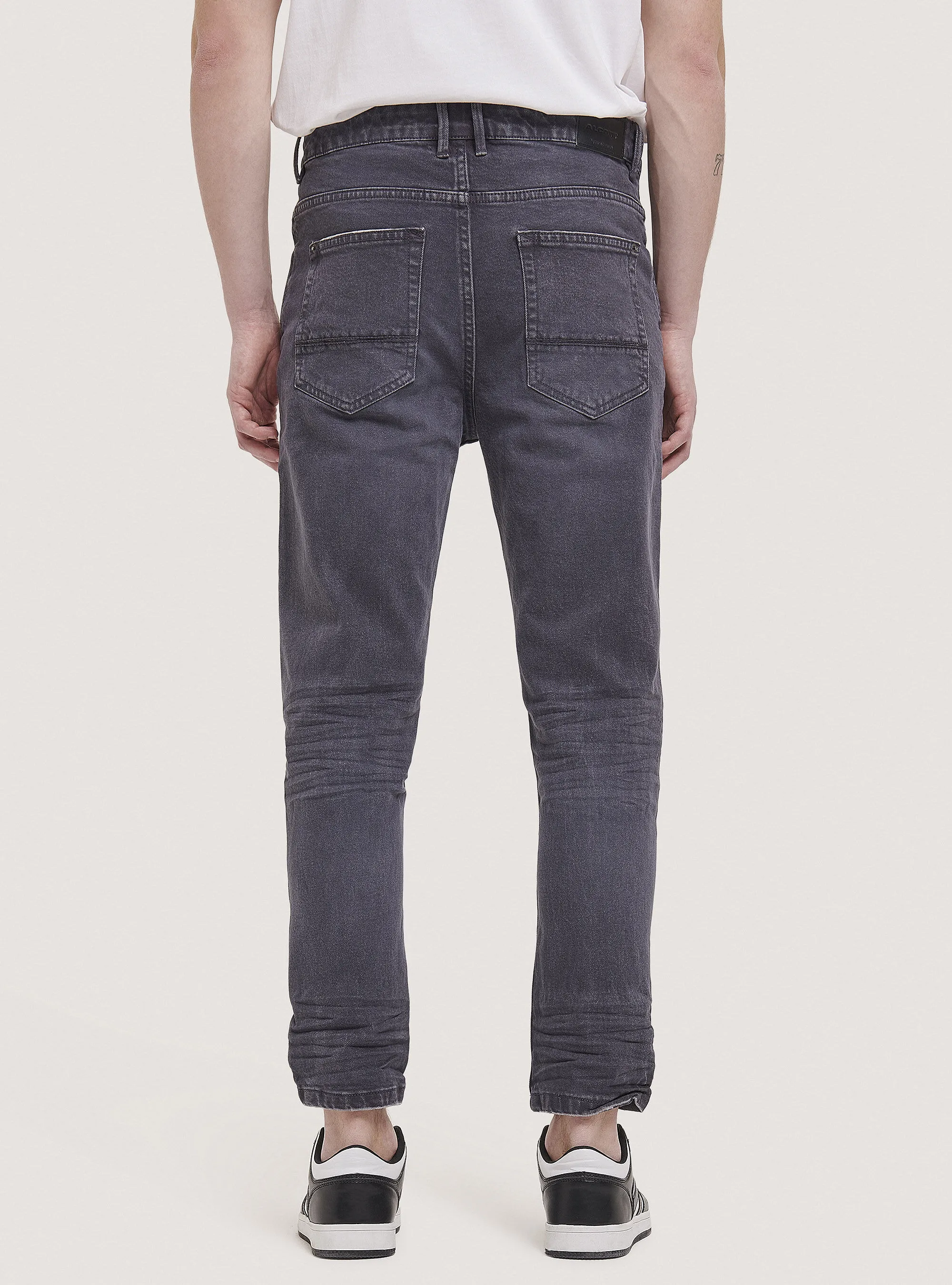 Pantaloni twill stretch in cotone
