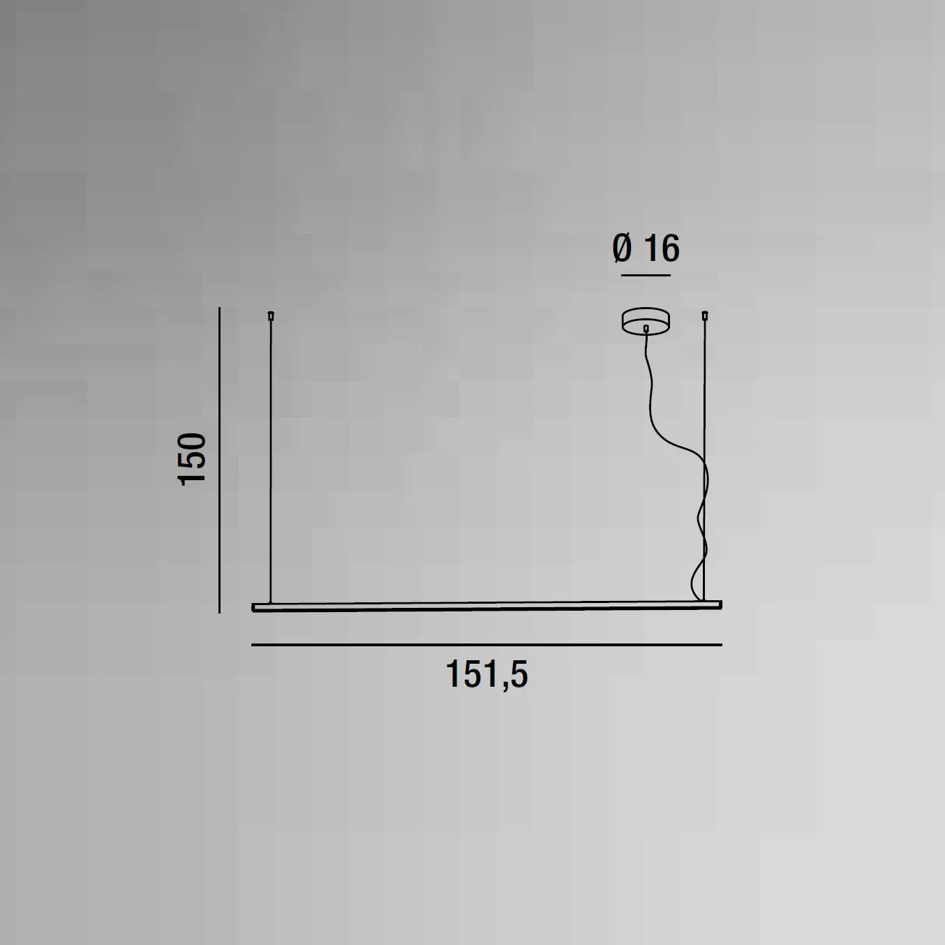 Perenz  Lampada a sospensione a LED con struttura in alluminio dal design moderno Syncro - 35W - 3000k-4000k-6000k