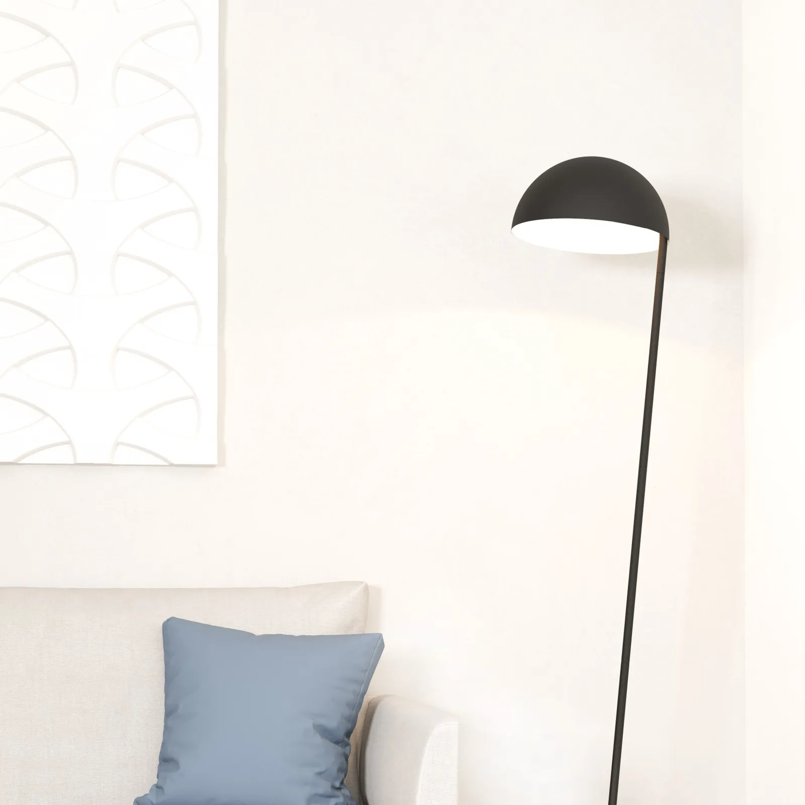 Piantana Aranzola, luce in basso, nero