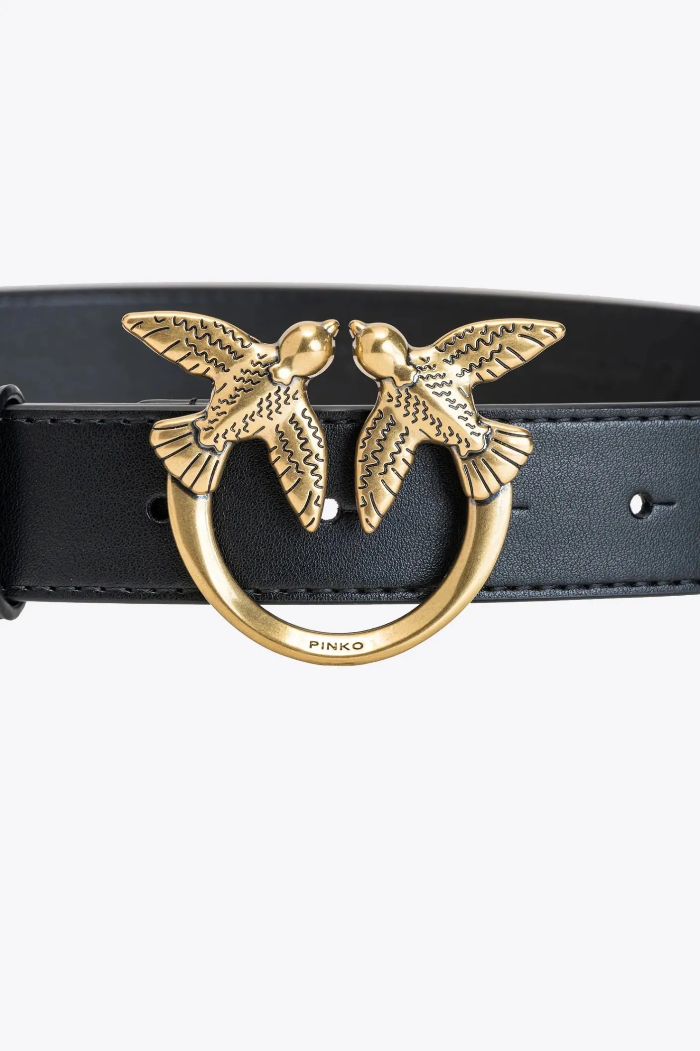 PINKO - CINTURA 3 LOVE BIRDS IN PELLE