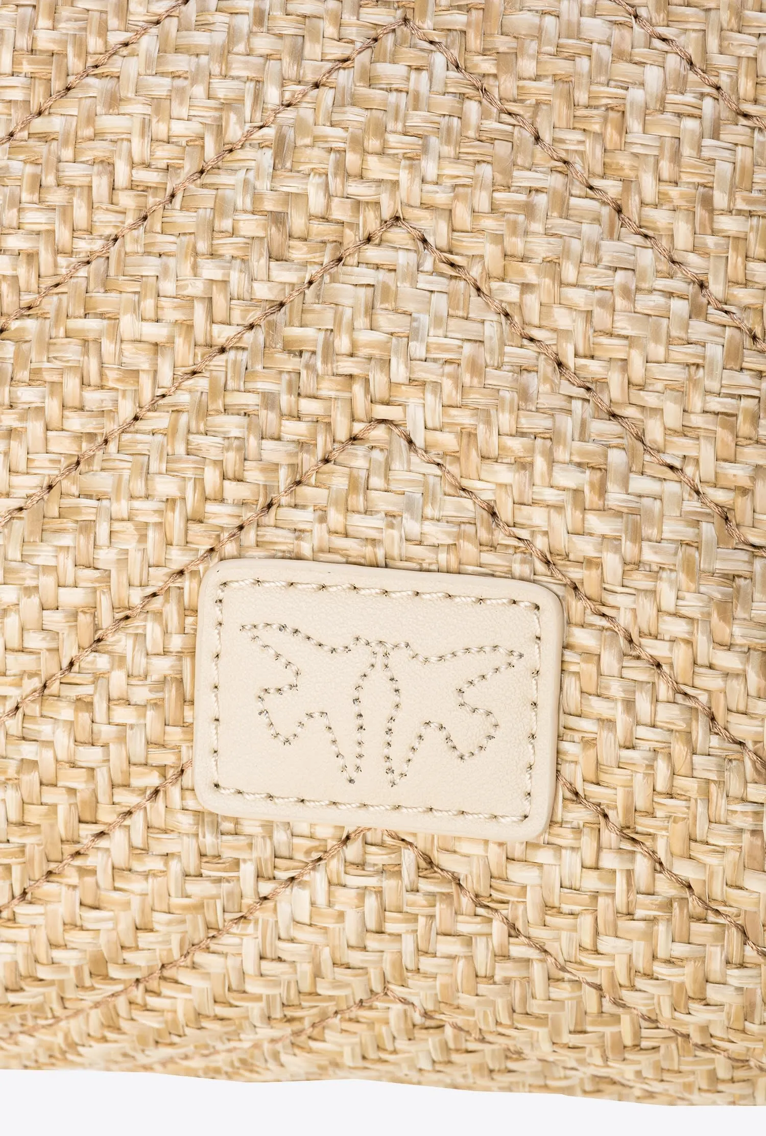 Pinko Lady Love Bag Puff Fringe Chevron / Beige