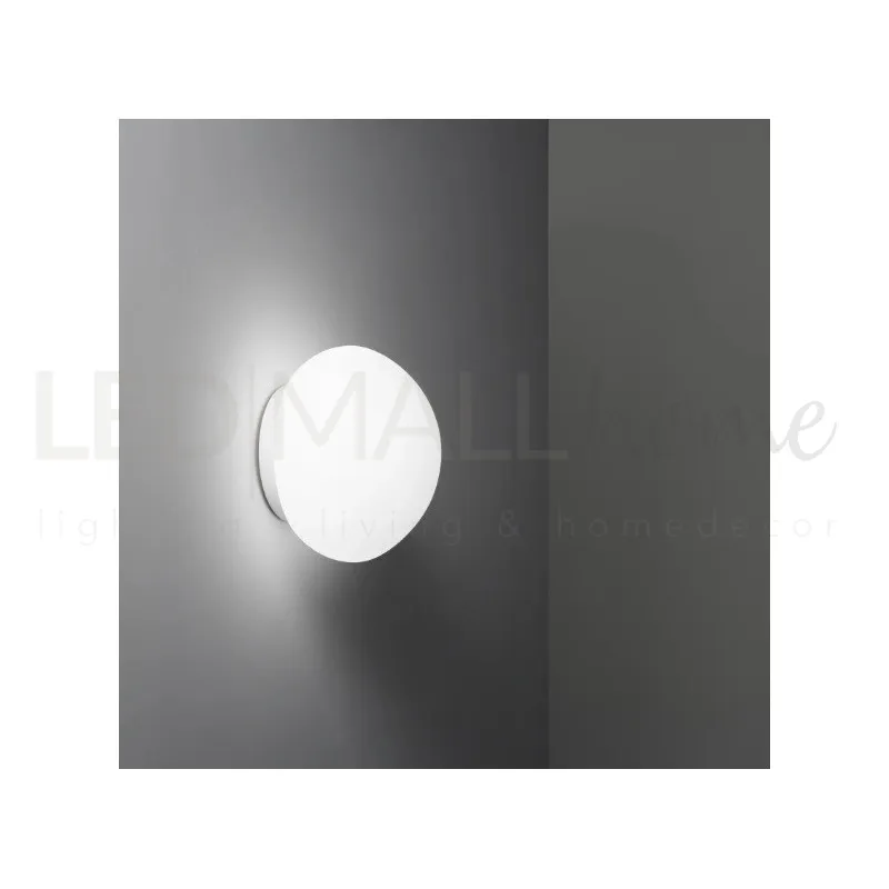 Plafoniera da bagno bianca in metallo e vetro IP44 23,5X16,5X15,5 cm
