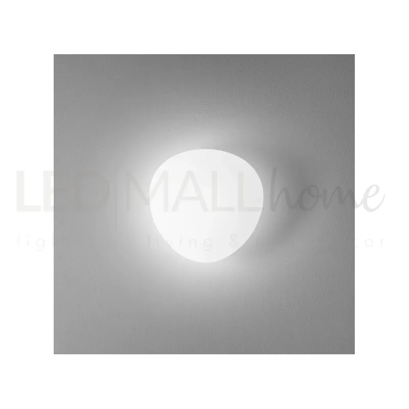 Plafoniera da bagno bianca in metallo e vetro IP44 23,5X16,5X15,5 cm