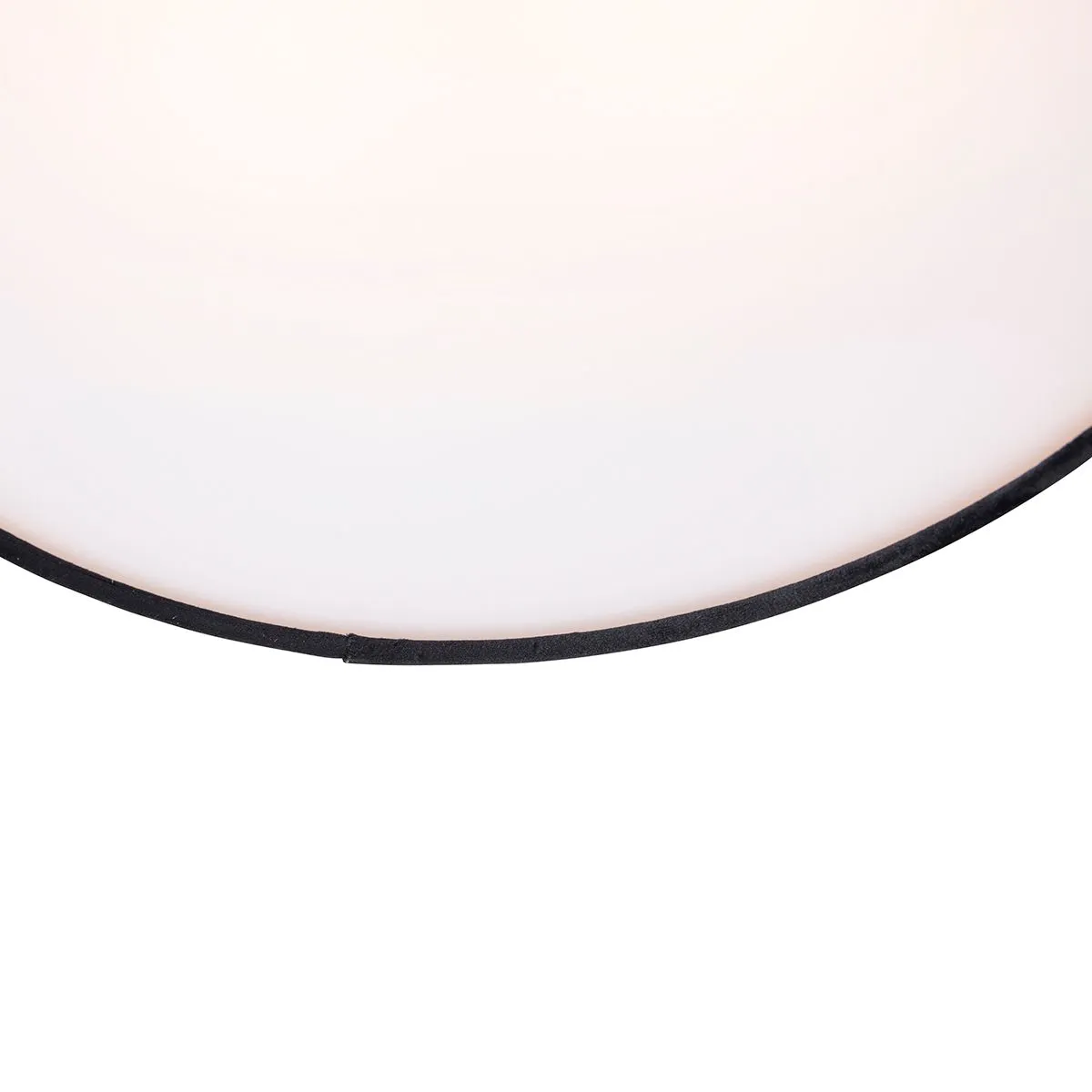 Plafoniera nera 40 cm con interno dorato - Tamburo