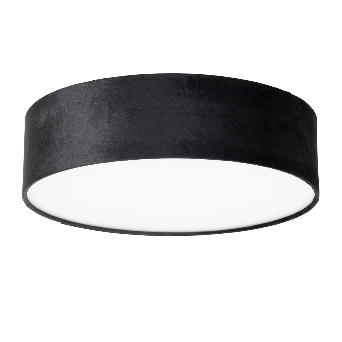 Plafoniera nera 40 cm con interno dorato - Tamburo