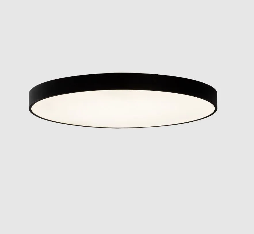 Plafoniera Soffitto Led Sopra e Sotto 3000k o 4000k Lisboa Nero Ø80 cm ACB