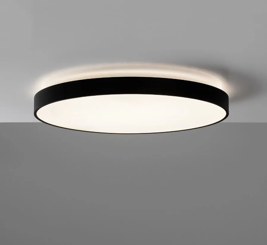 Plafoniera Soffitto Led Sopra e Sotto 3000k o 4000k Lisboa Nero Ø80 cm ACB