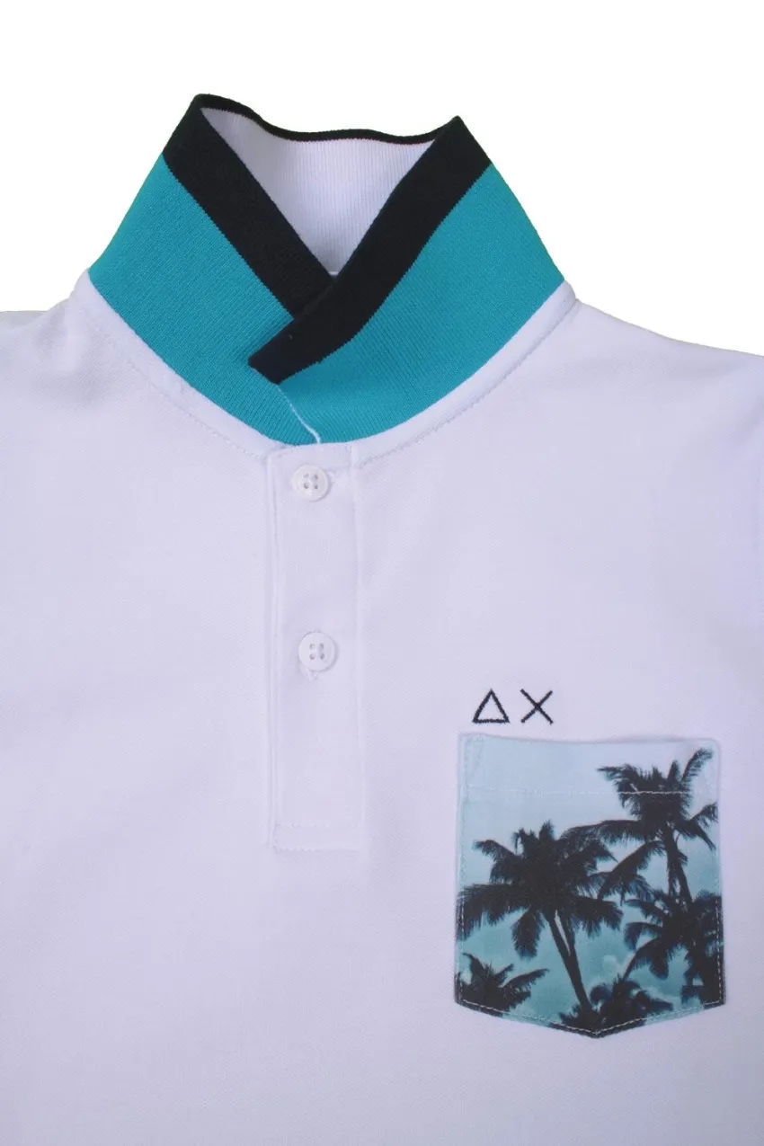Polo Bambino Sun68 Bianco