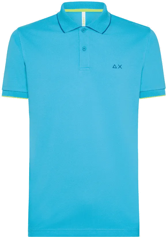 POLO DA UOMO SUN68 SMALL STRIPES ON COLLAR A34113 13