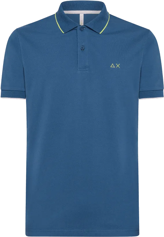 POLO DA UOMO SUN68 SMALL STRIPES ON COLLAR A34113 13