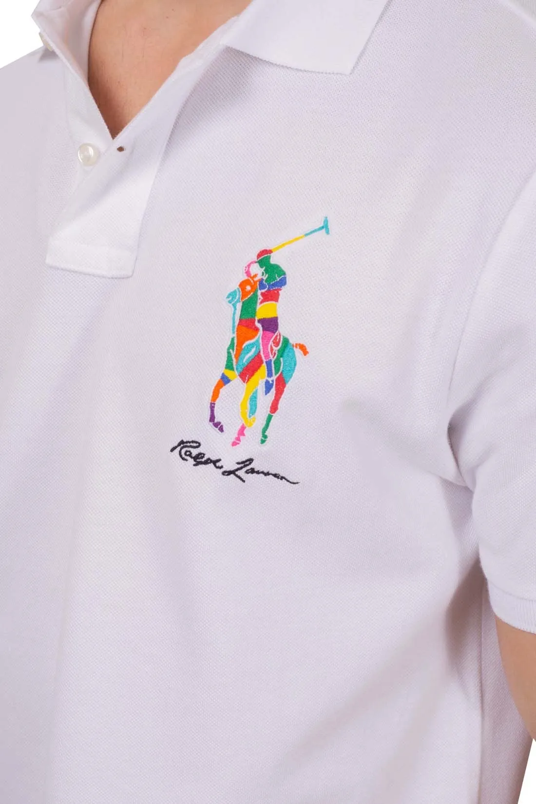 POLO RALPH LAUREN Polo uomo con ricamo logo colorblock
