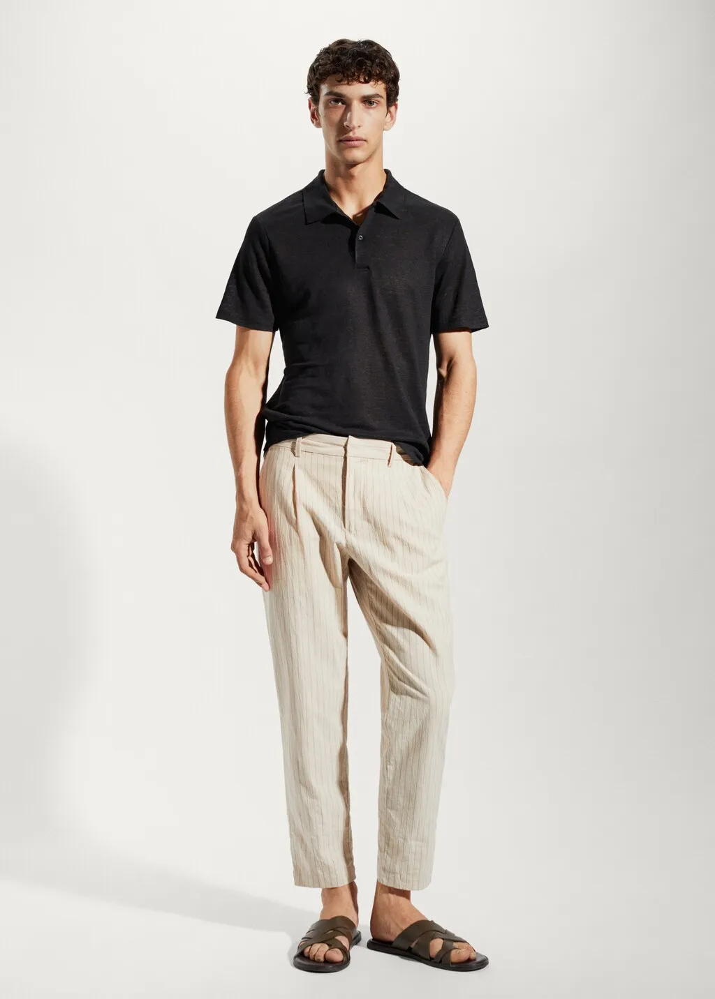 Polo slim fit 100% lino