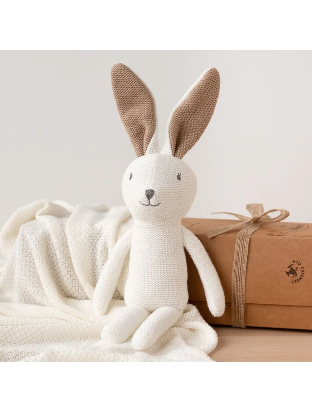  PUPAZZO CONIGLIETTO IN COTONE 30 CM - KIOKIDS 
