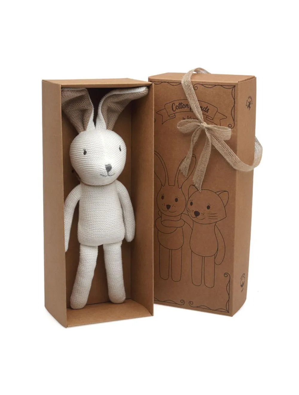  PUPAZZO CONIGLIETTO IN COTONE 30 CM - KIOKIDS 