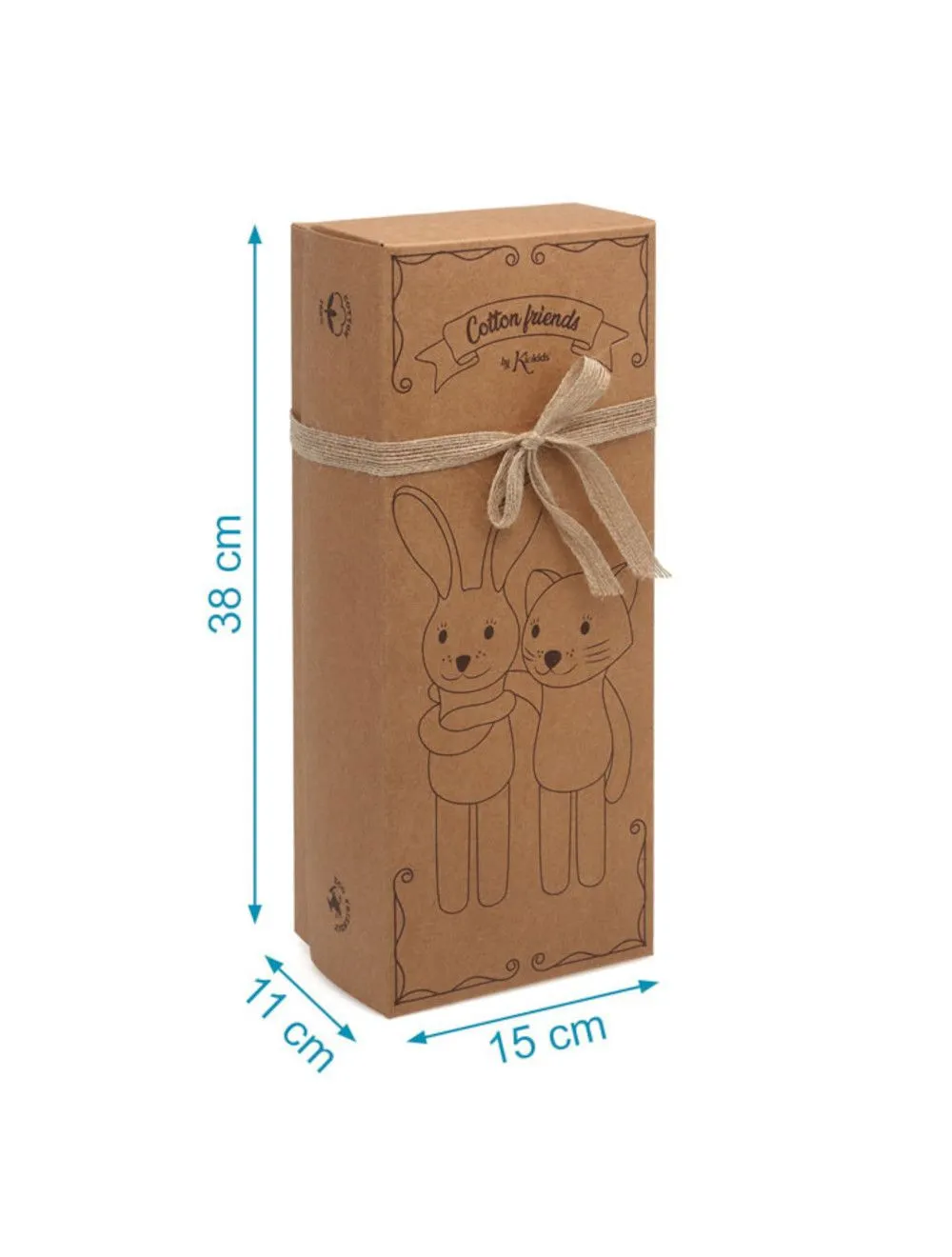  PUPAZZO CONIGLIETTO IN COTONE 30 CM - KIOKIDS 