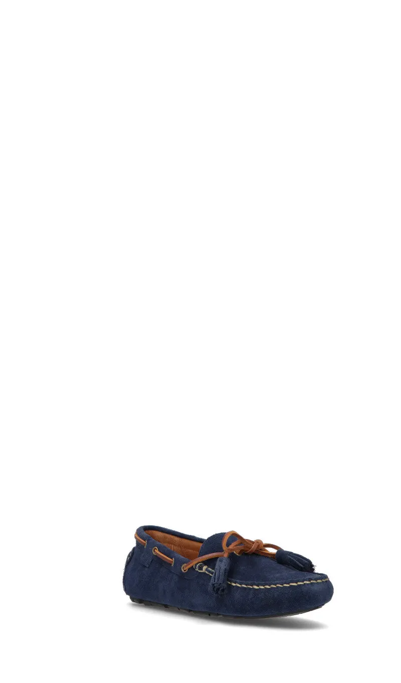 RALPH LAUREN Scarpa Barca uomo blu in suede