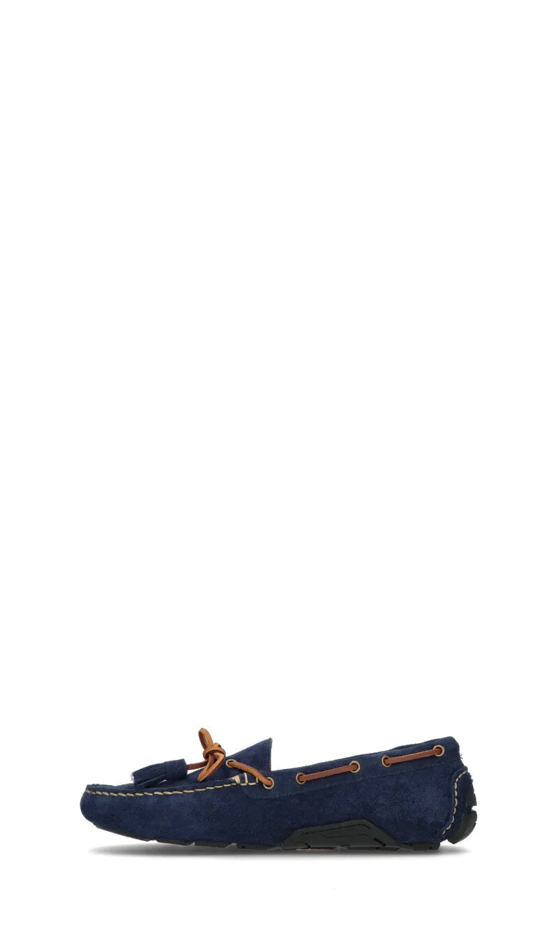 RALPH LAUREN Scarpa Barca uomo blu in suede