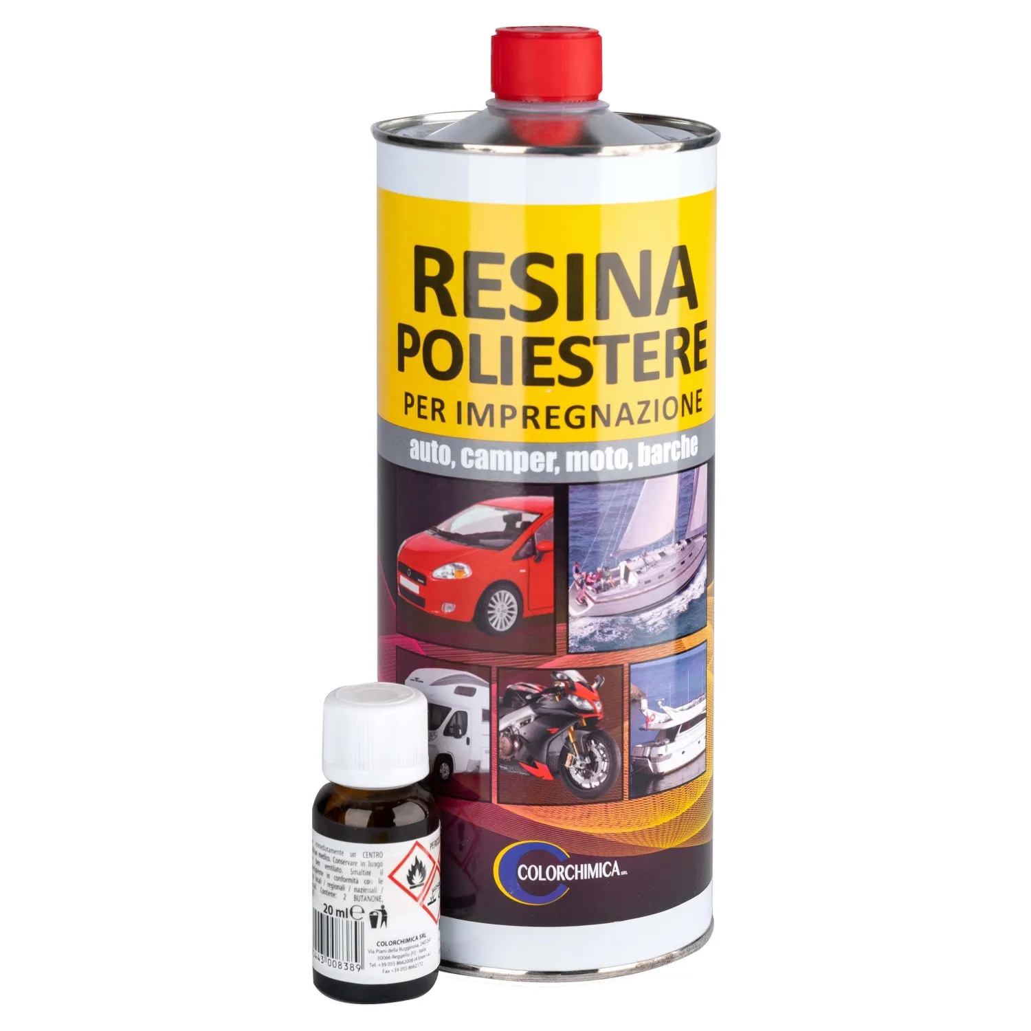 Resina Poliestere liquida per impregnazione 750 ml con catlizzatore