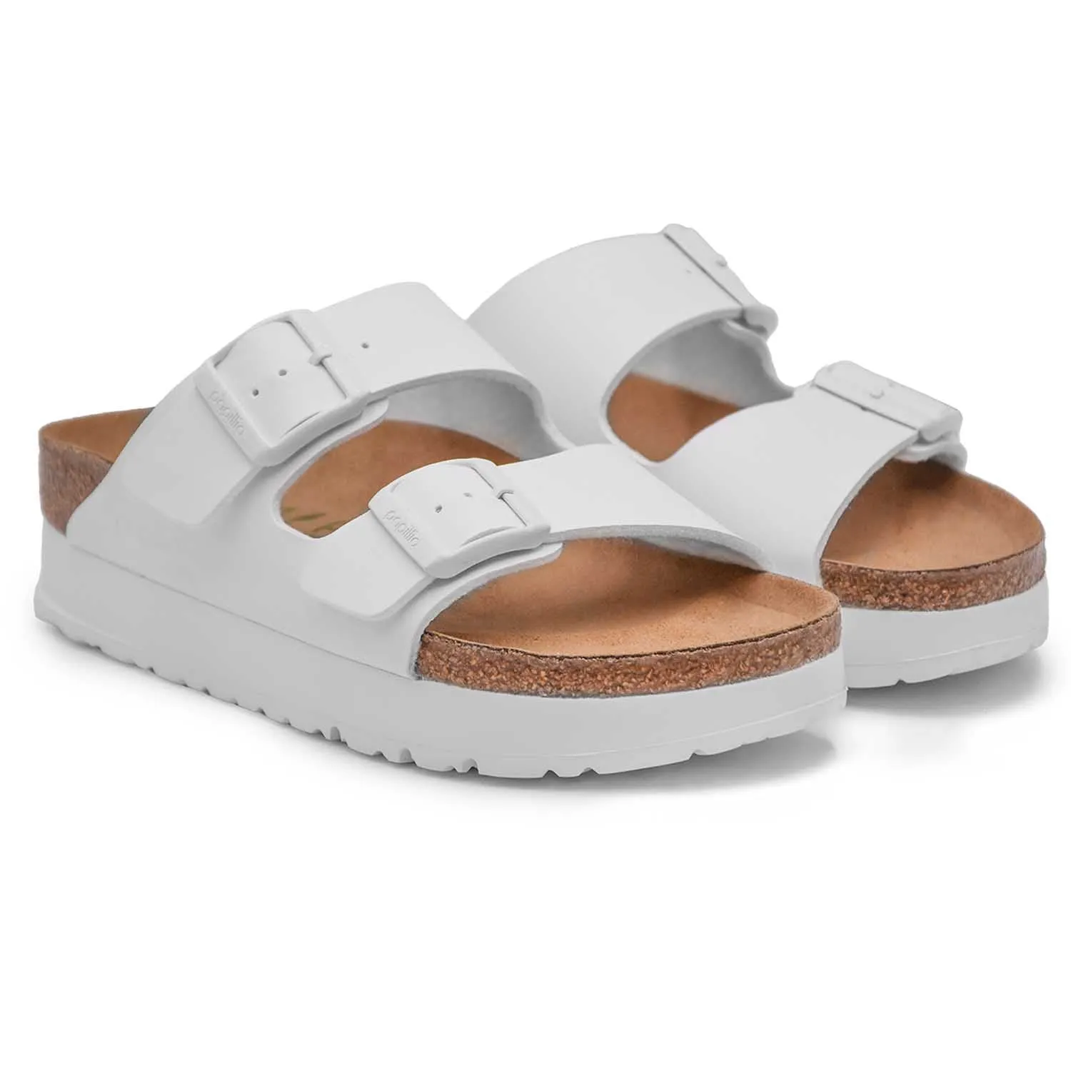 Sandali Arizona Pap Papillio Bianco Con Fibbie In Coordinato Donna