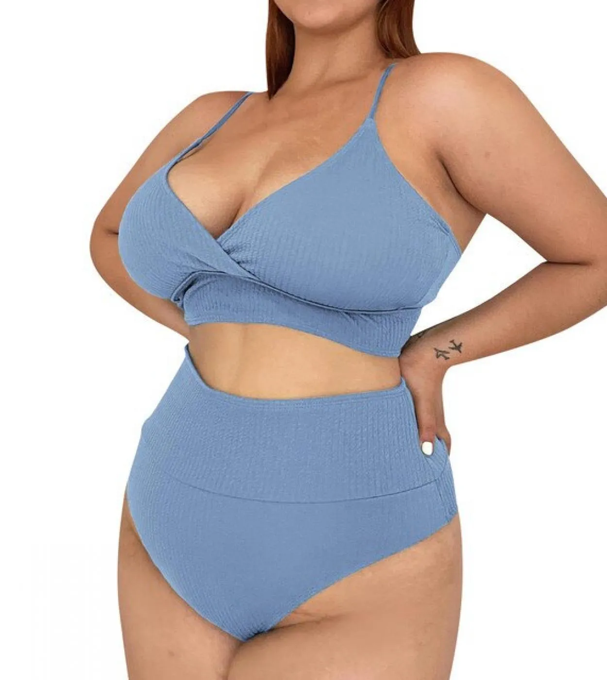 Set da 2 pezzi Costume da bagno di grandi dimensioni Costume da bagno con coppa grande Costume da bagno con cavezza da donna Cos