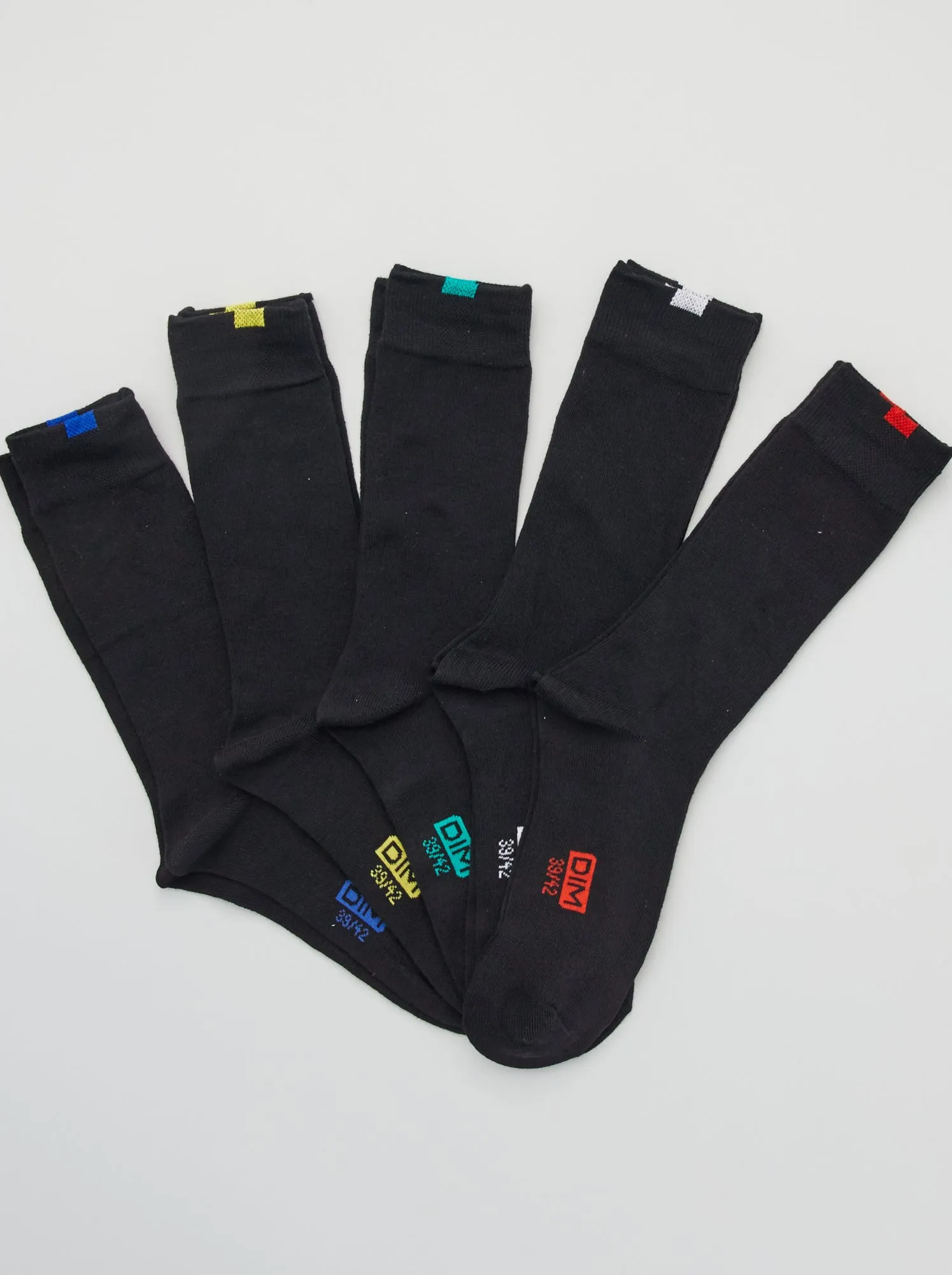 Set di 5 paia di calzini 'DIM' - NERO