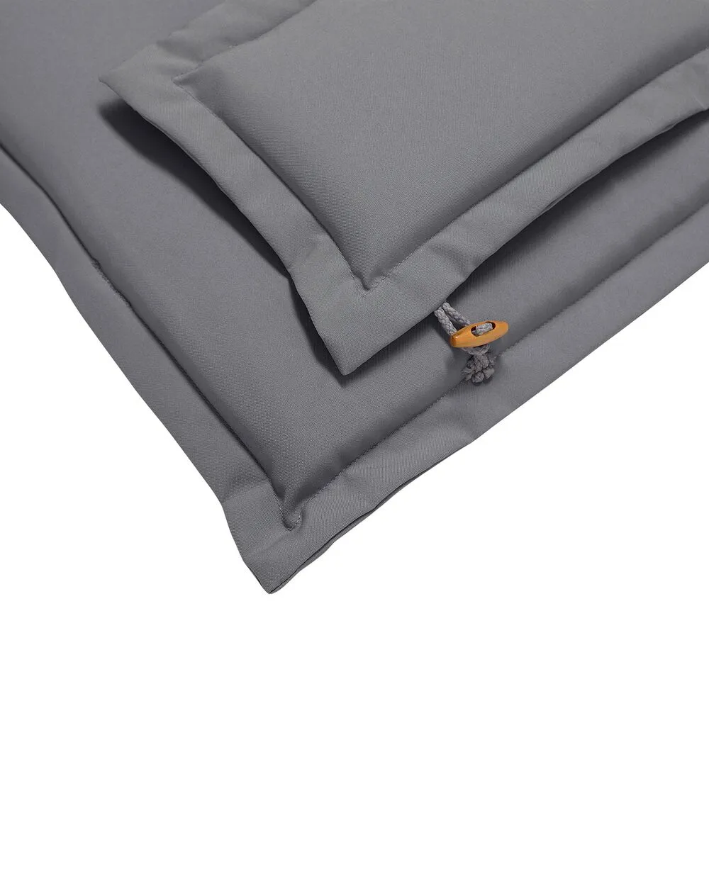Set of 2 Garden Chairs with Cushions AMANTEA Acacia Wood Grey