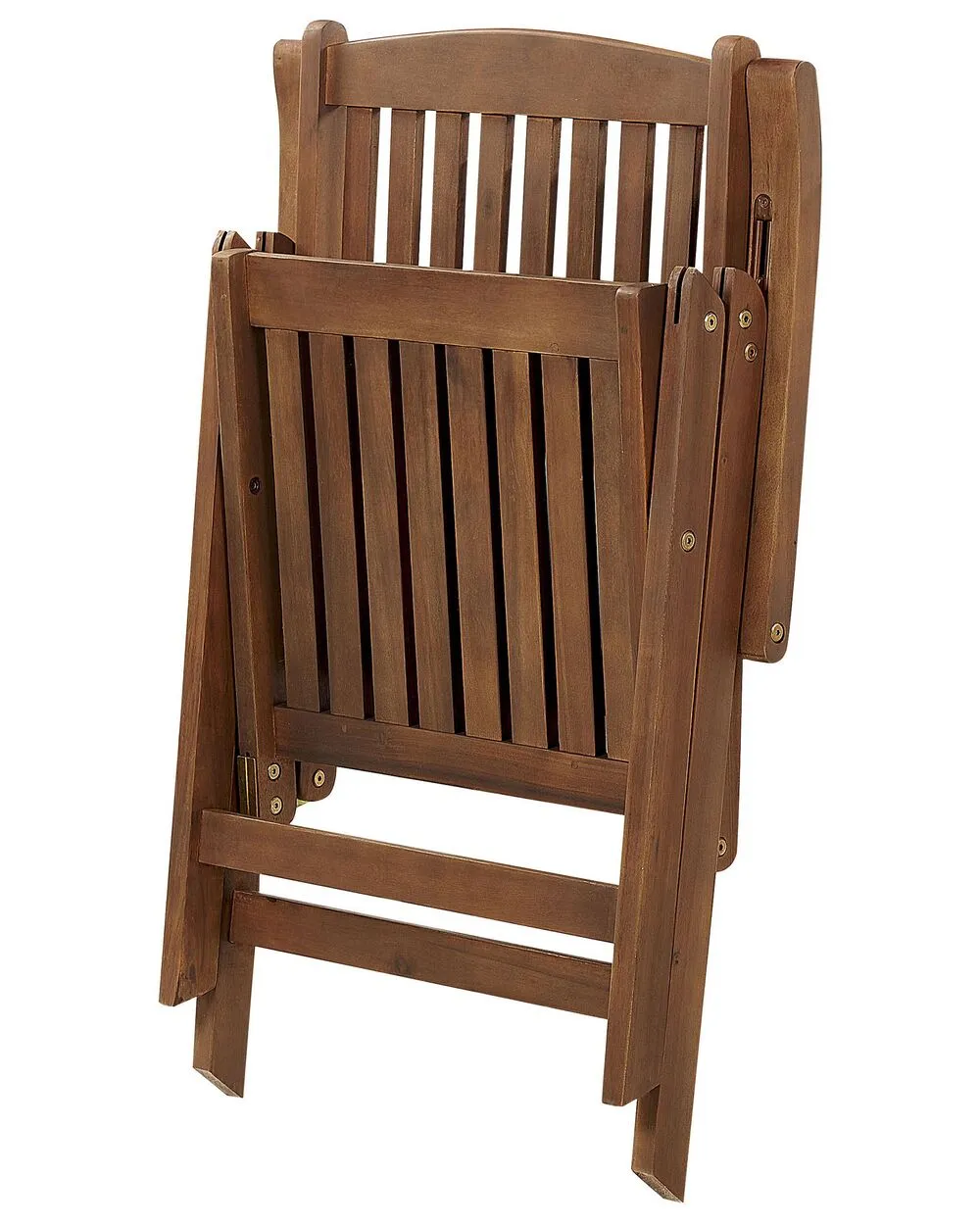 Set of 2 Garden Chairs with Cushions AMANTEA Acacia Wood Grey