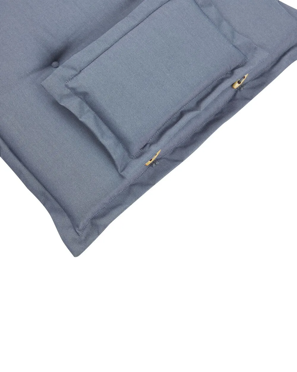 Set of 6 Garden Chairs with Cushions JAVA Acacia Wood Blue