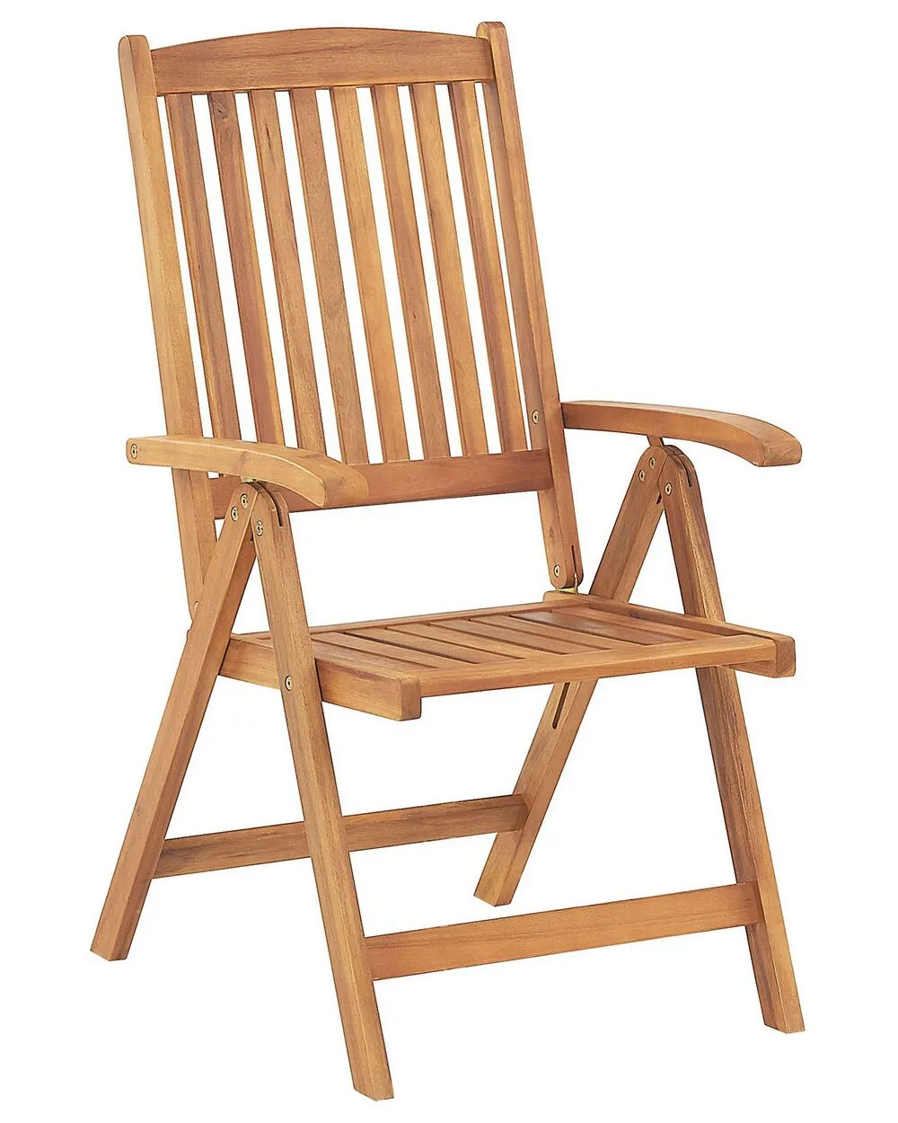 Set of 6 Garden Chairs with Cushions JAVA Acacia Wood Blue