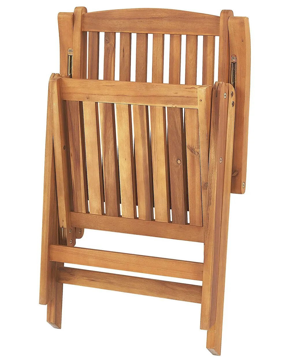 Set of 6 Garden Chairs with Cushions JAVA Acacia Wood Blue
