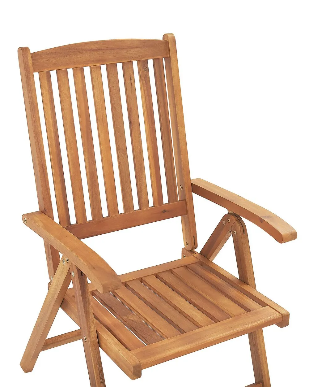 Set of 6 Garden Chairs with Cushions JAVA Acacia Wood Blue