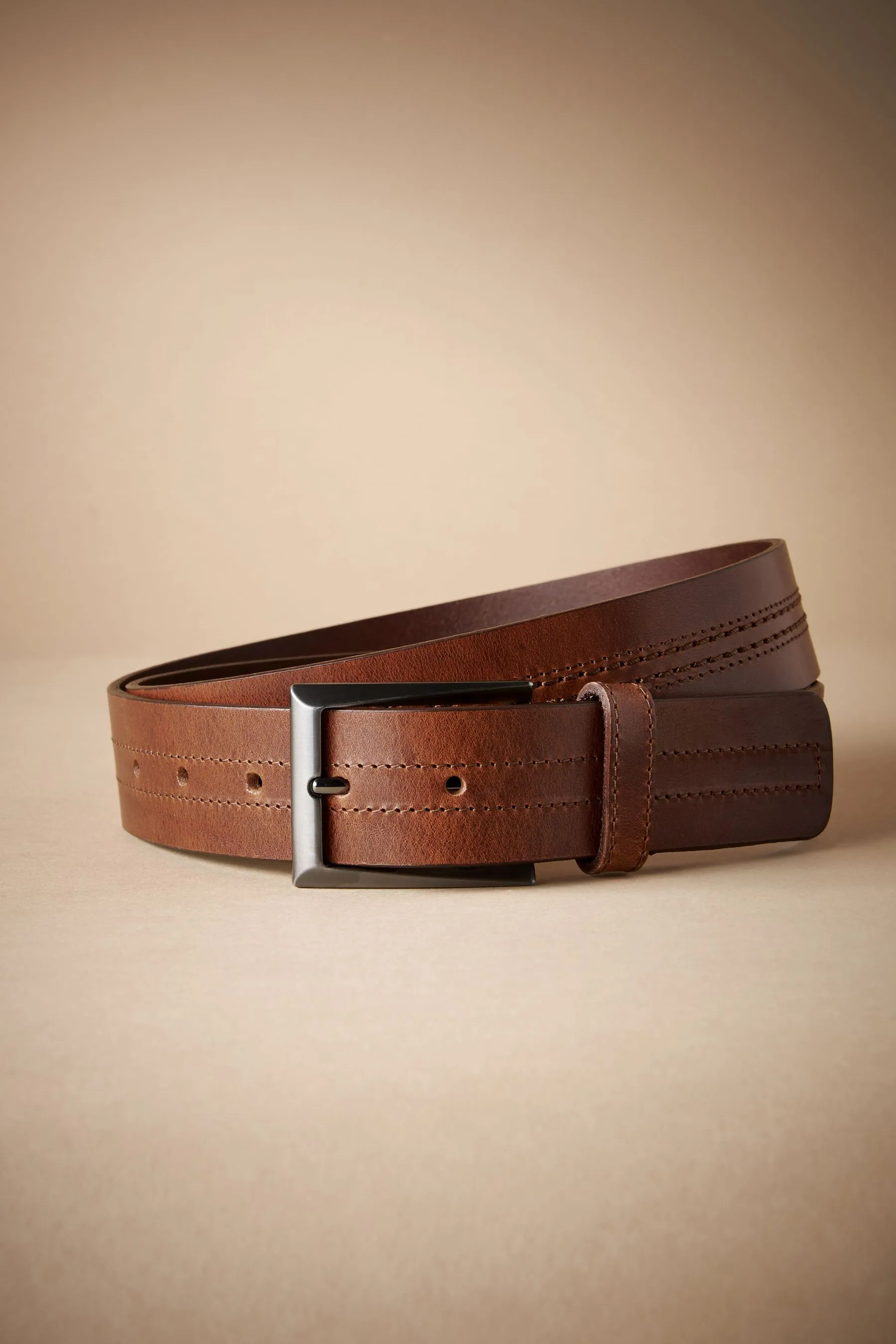 Signature - Cintura in pelle con cuciture centrali