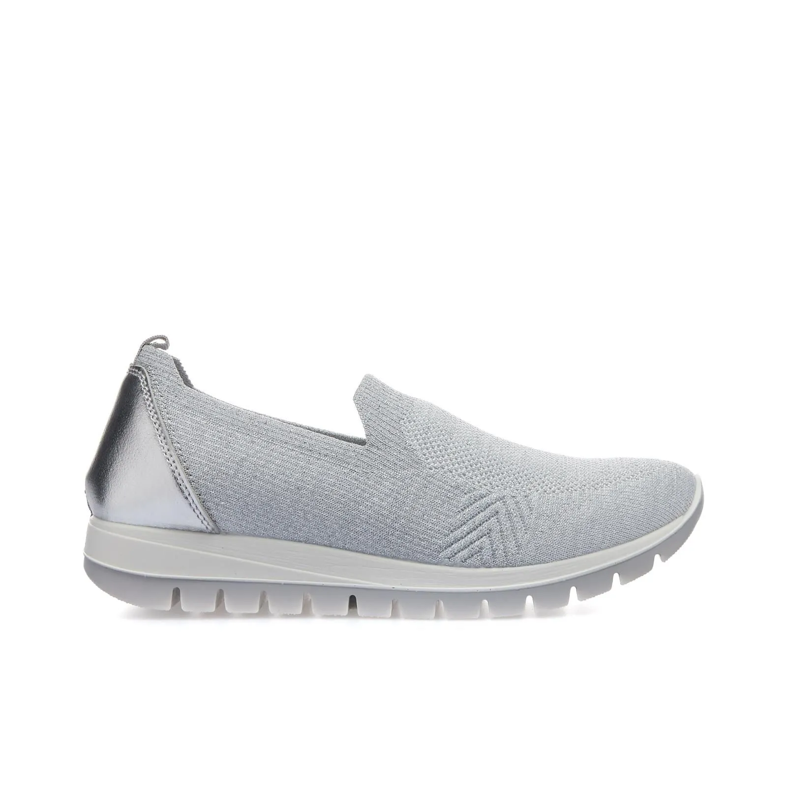 Sneakers slip-on grigie con glitter