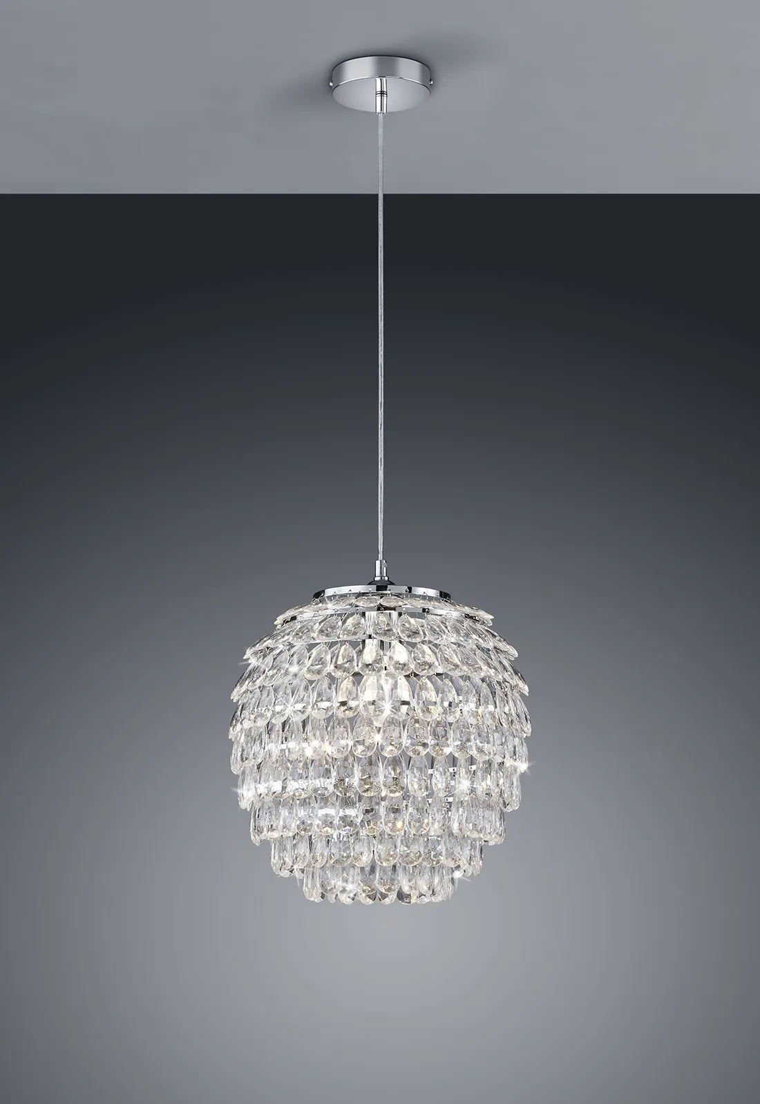 Sospensione Petty Grappolo Gemme Gocce Ø35 cm Trio Lighting
