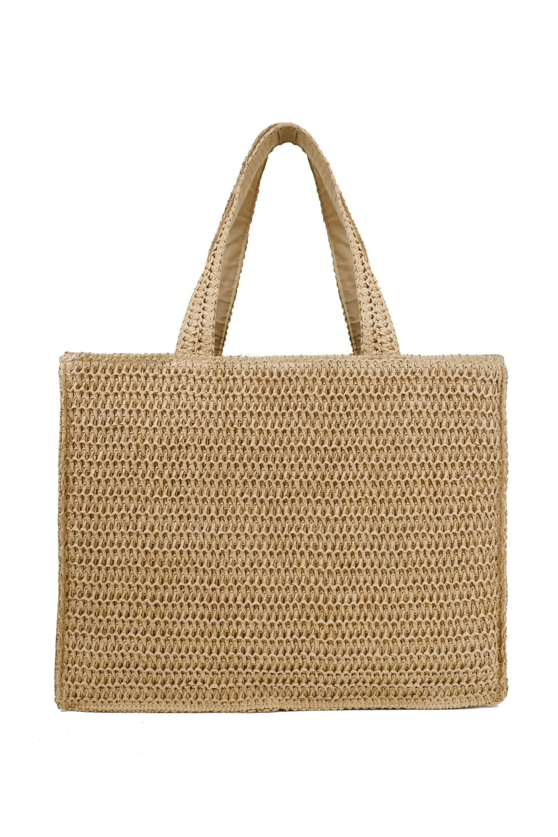 South Beach - Borsa tote in paglia Borsa    