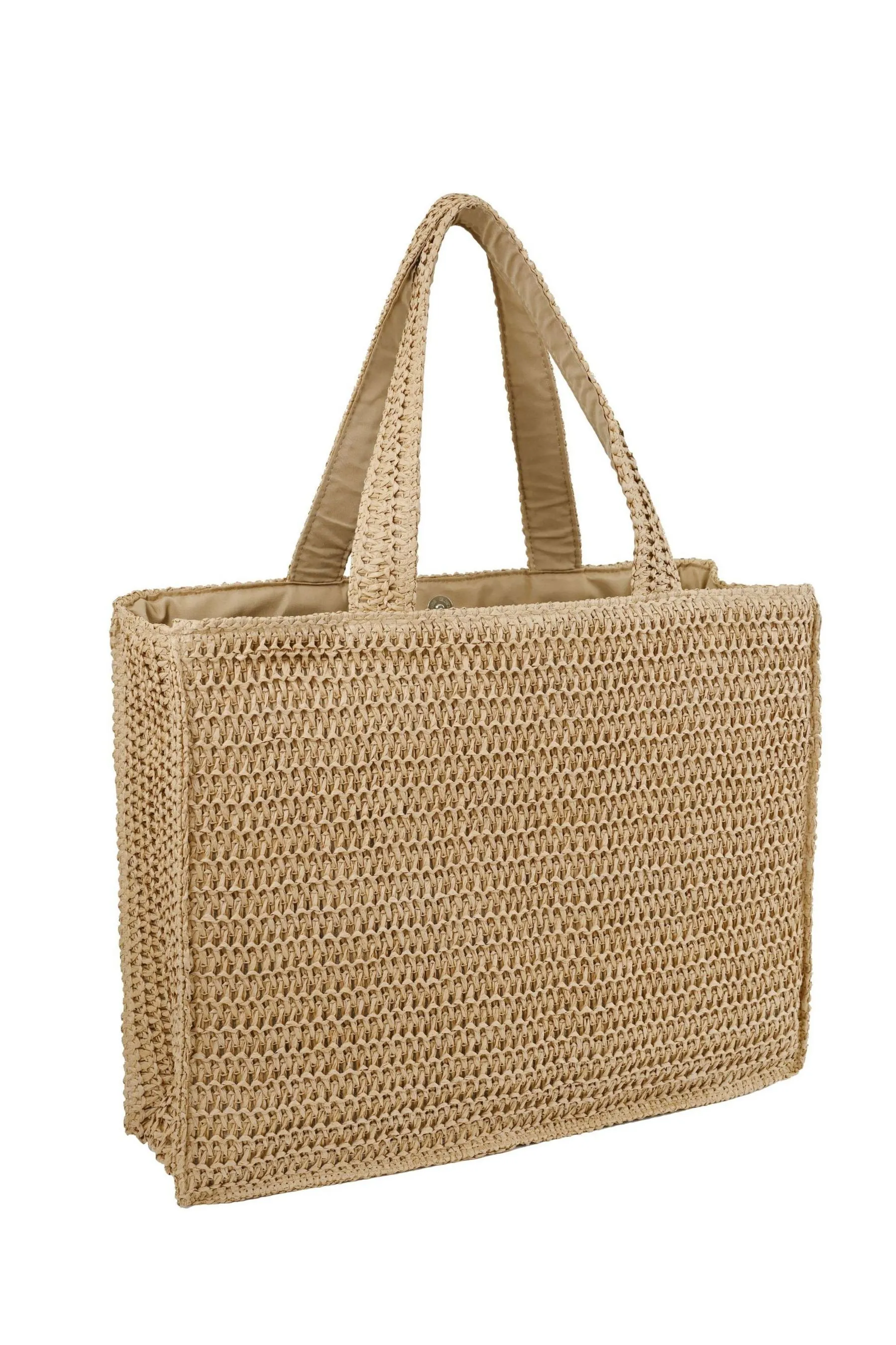 South Beach - Borsa tote in paglia Borsa    