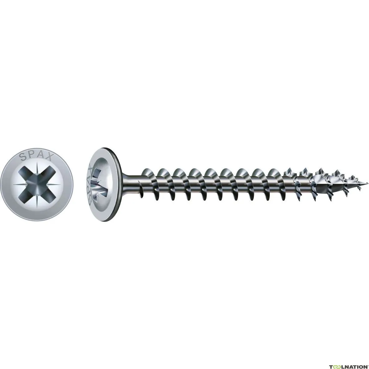 SPAX 0281010500402 Vite universale 5 x 40 mm, testa della piastra posteriore, croce PZ2, filettatura intera, WIROX - 1000ST