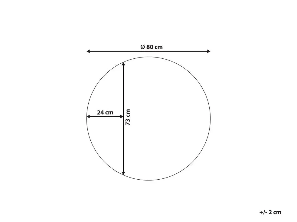 Specchio CHARRON 80 cm 80 cm Blu