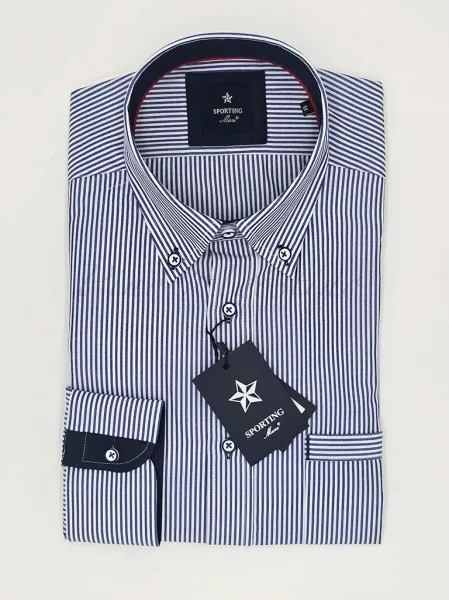 SPORTING MARE Camicia manica lunga con taschino Regular Fit
