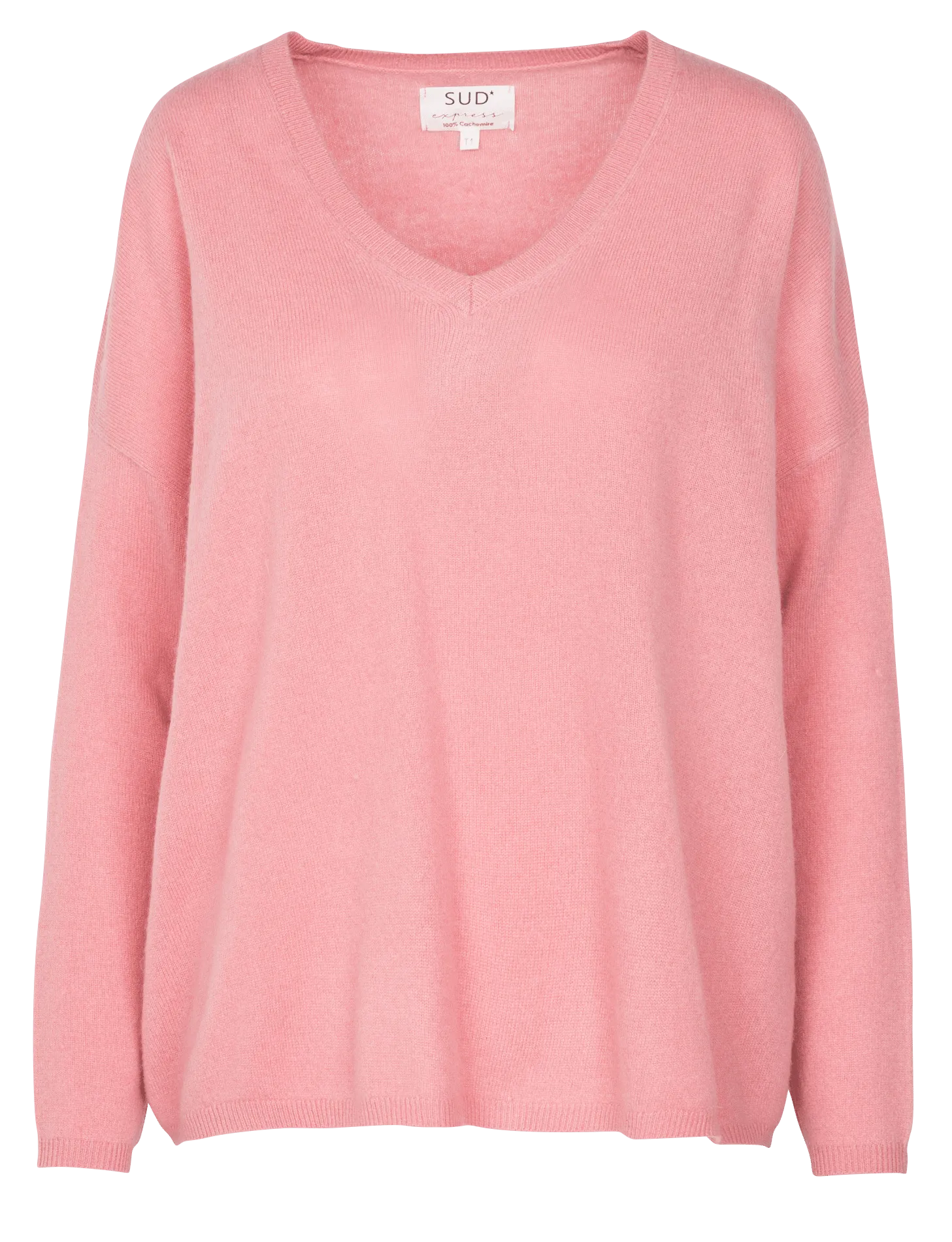  SUD EXPRESS   MONJOE - Maglione scollo a V in cashmere | Rosa
