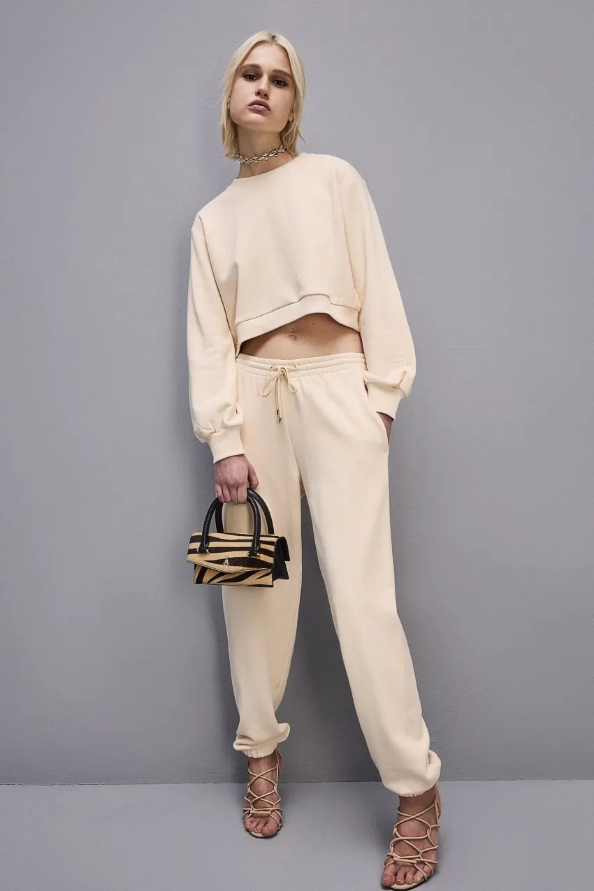 Sweat-shirt en coton avec imprimé
