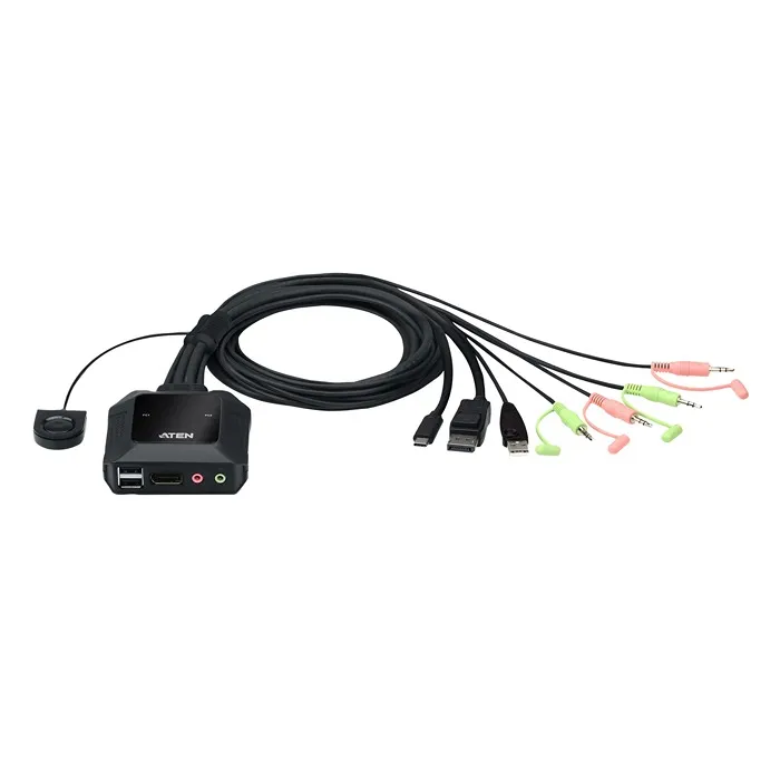 Switch KVM 3.5 mm Jack Aten CS52DP porte = 12 USB 1 1 DisplayPort