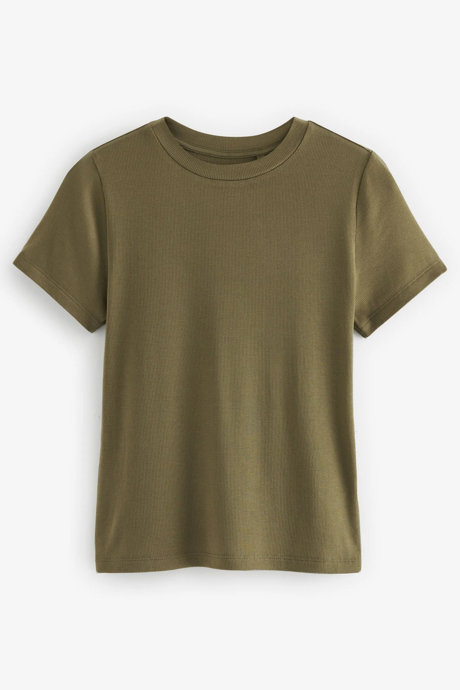 T-shirt in Manica corta a coste morbida e in Lyocell in TENCEL™    