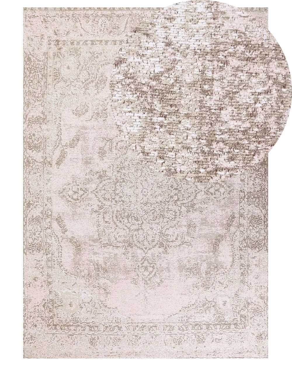 Tappeto cotone rosa 200 x 300 cm MATARIM