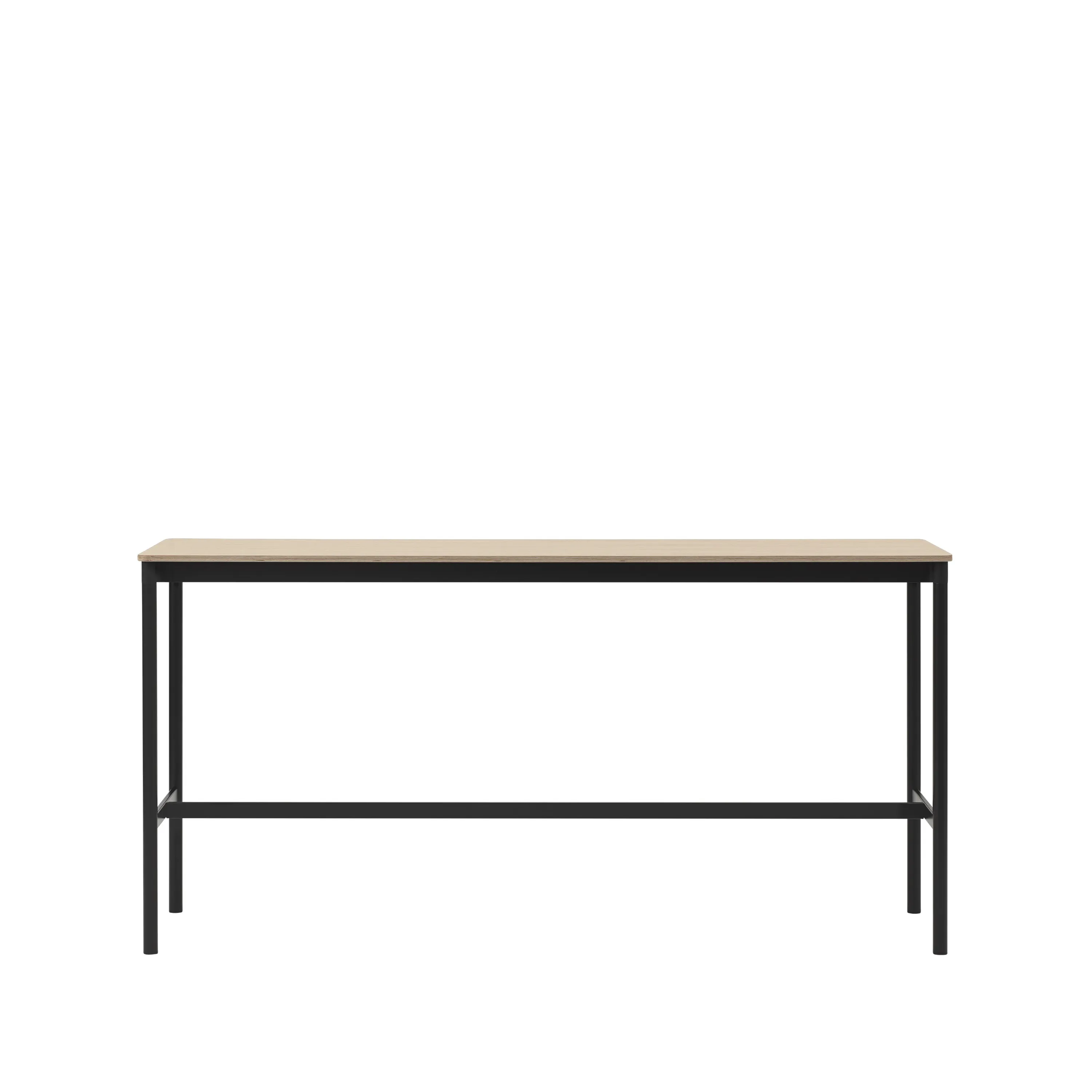 Tavolo da bar Base High.jf{font-size:18px}laminato bianco, base bianca, bordo in ABS, base: 85 cm, l. 190 cm, alt. 95 cm
